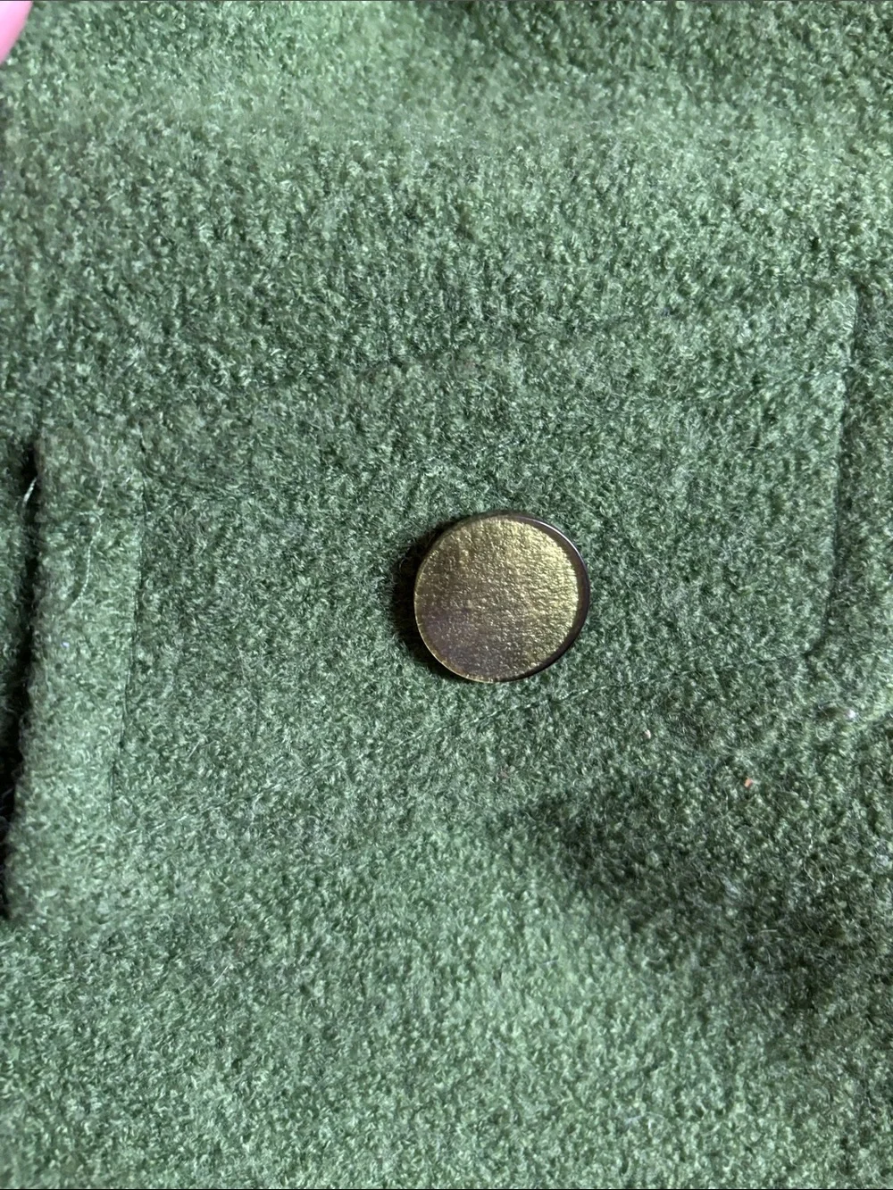 Spense Green Wool-Blend Cropped Pea Coat | Size M